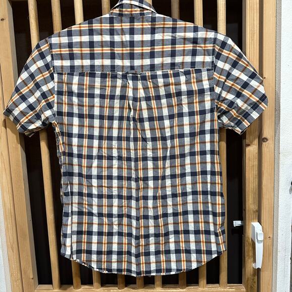 Chaps x Ralph Lauren Button Up Shirt Men Size M Blue Yellow Red Plaid Cotton - Picture 3 of 7